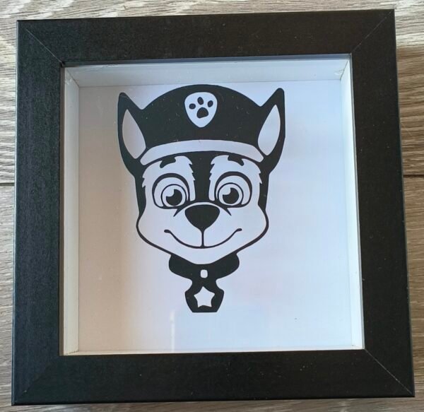 Paw Patrol Black 6x6 Shadow Box