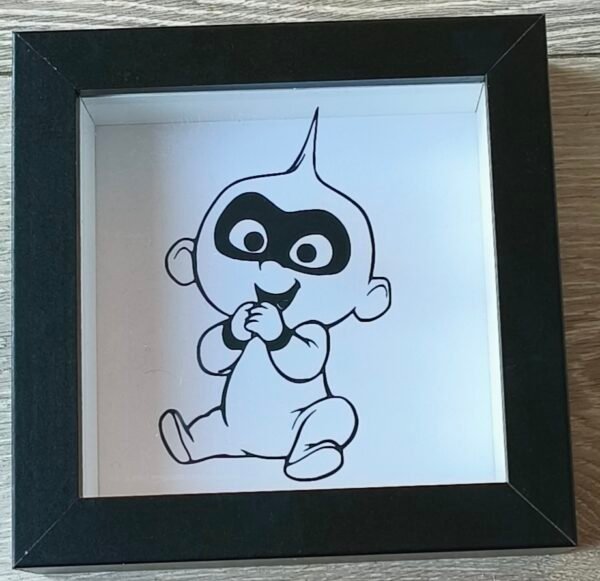 The Incredibles Baby 6x6 Black Shadow Box