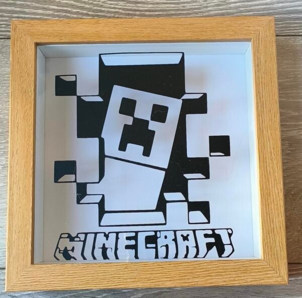 Minecraft 8x8 Teak Shadow Box
